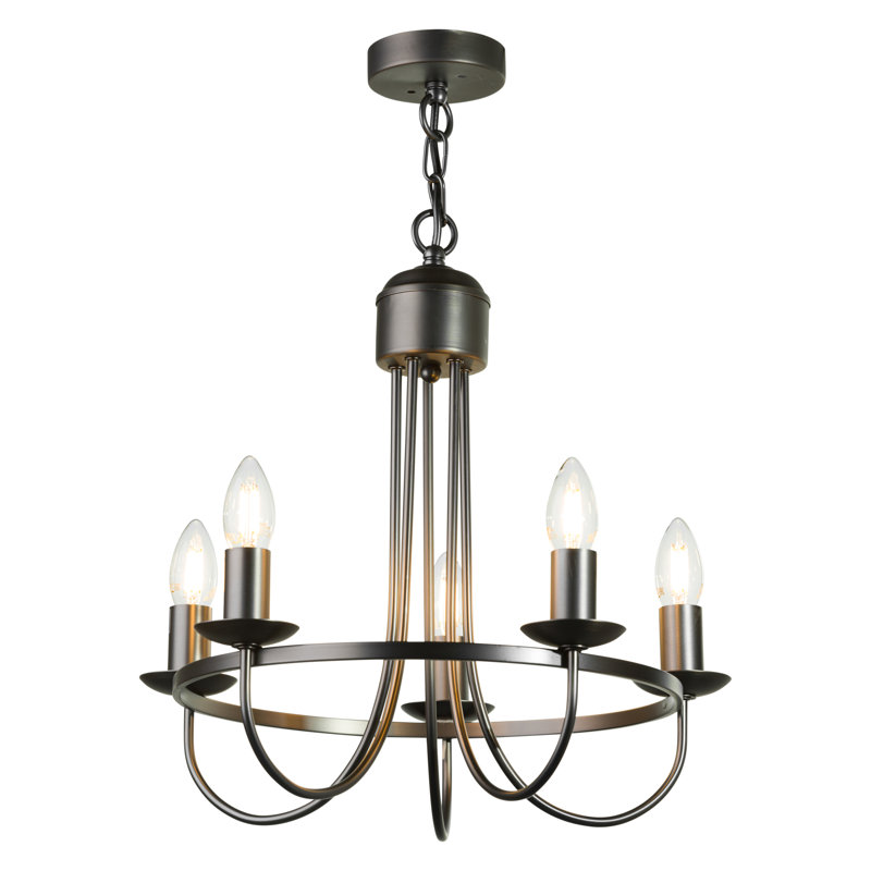 Burton 5 Light Shaded Drum Chandelier | Drum shade Burton 5 Light Shaded Drum Chandelier | Drum shade